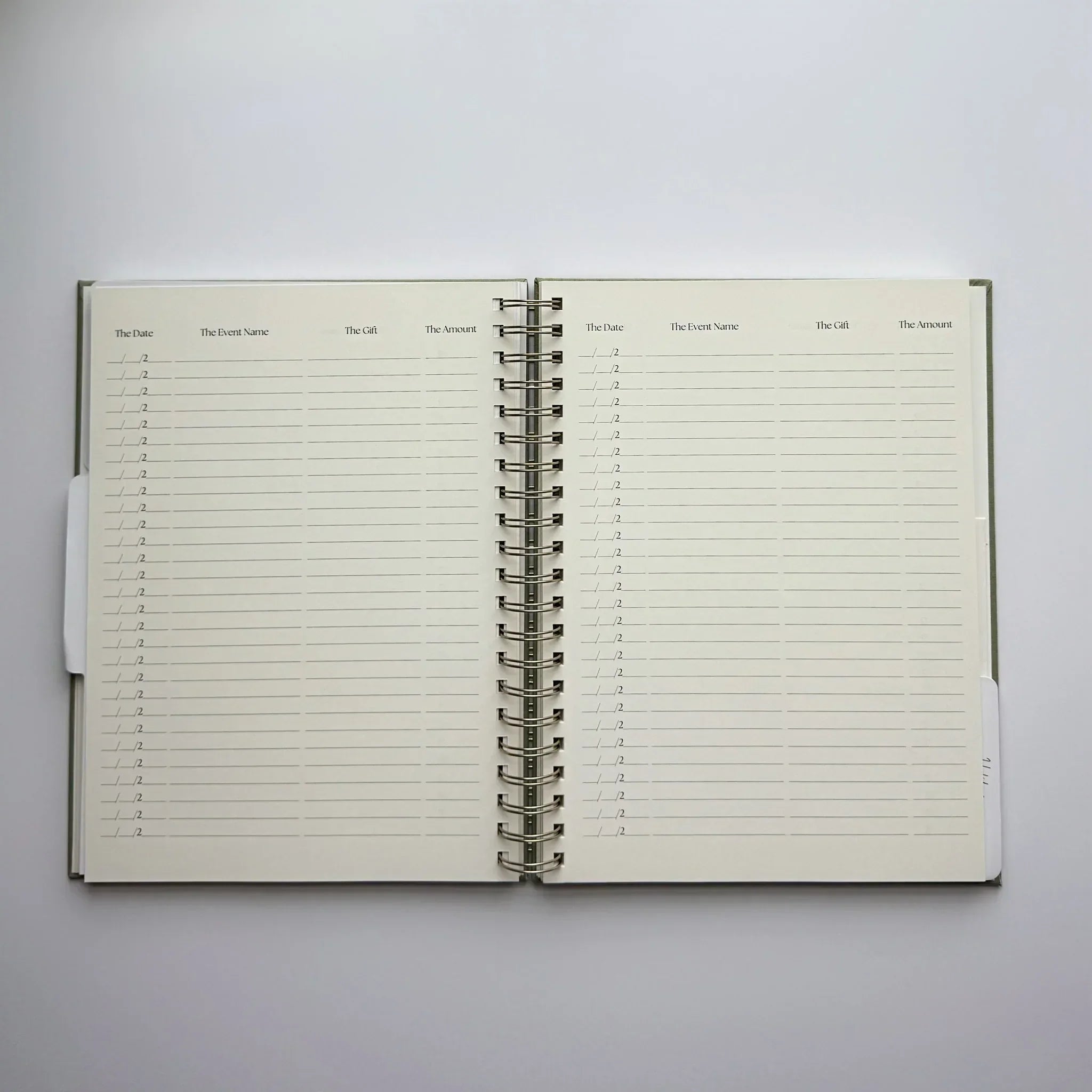 The Gift Tracker — Sage Green