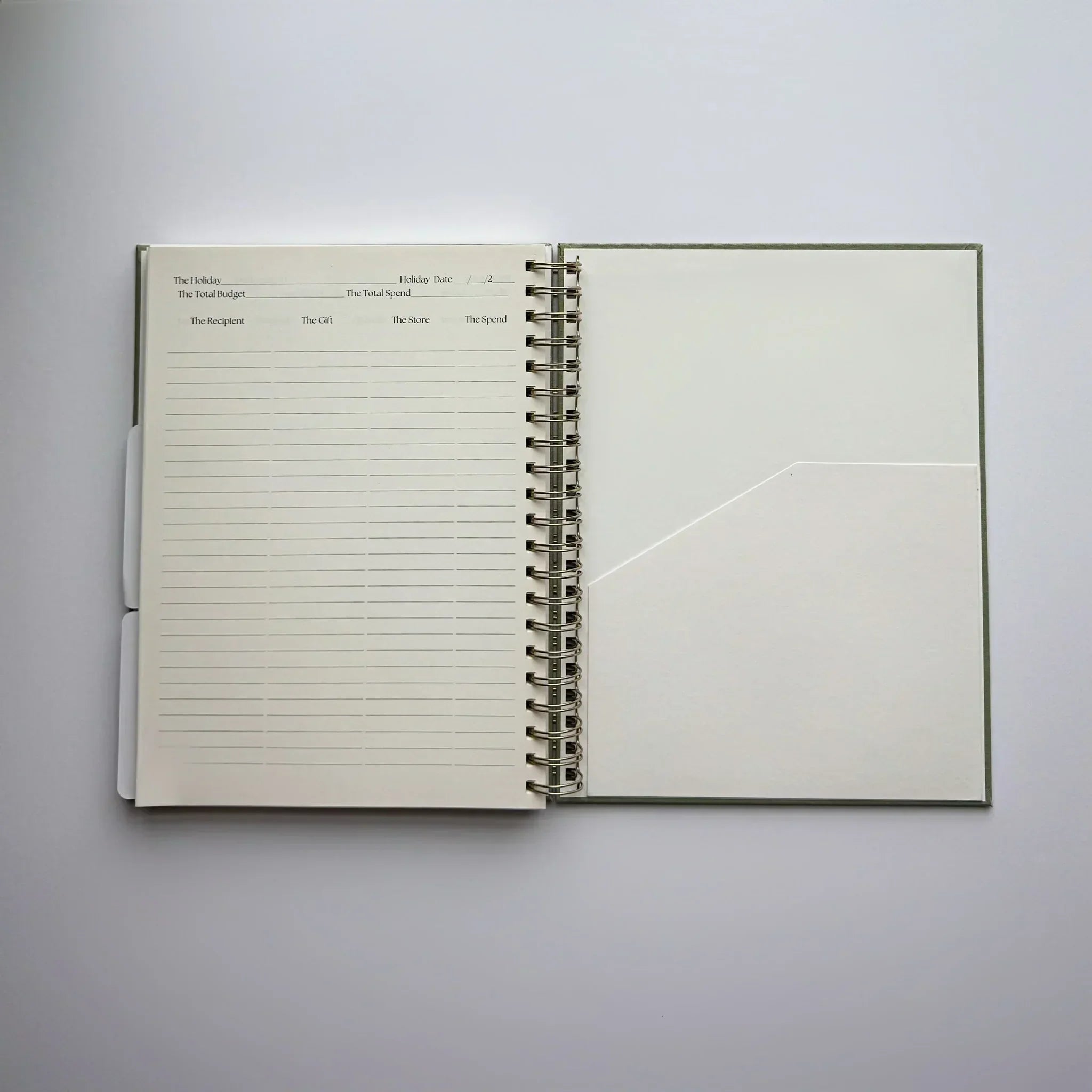 The Gift Tracker — Sage Green