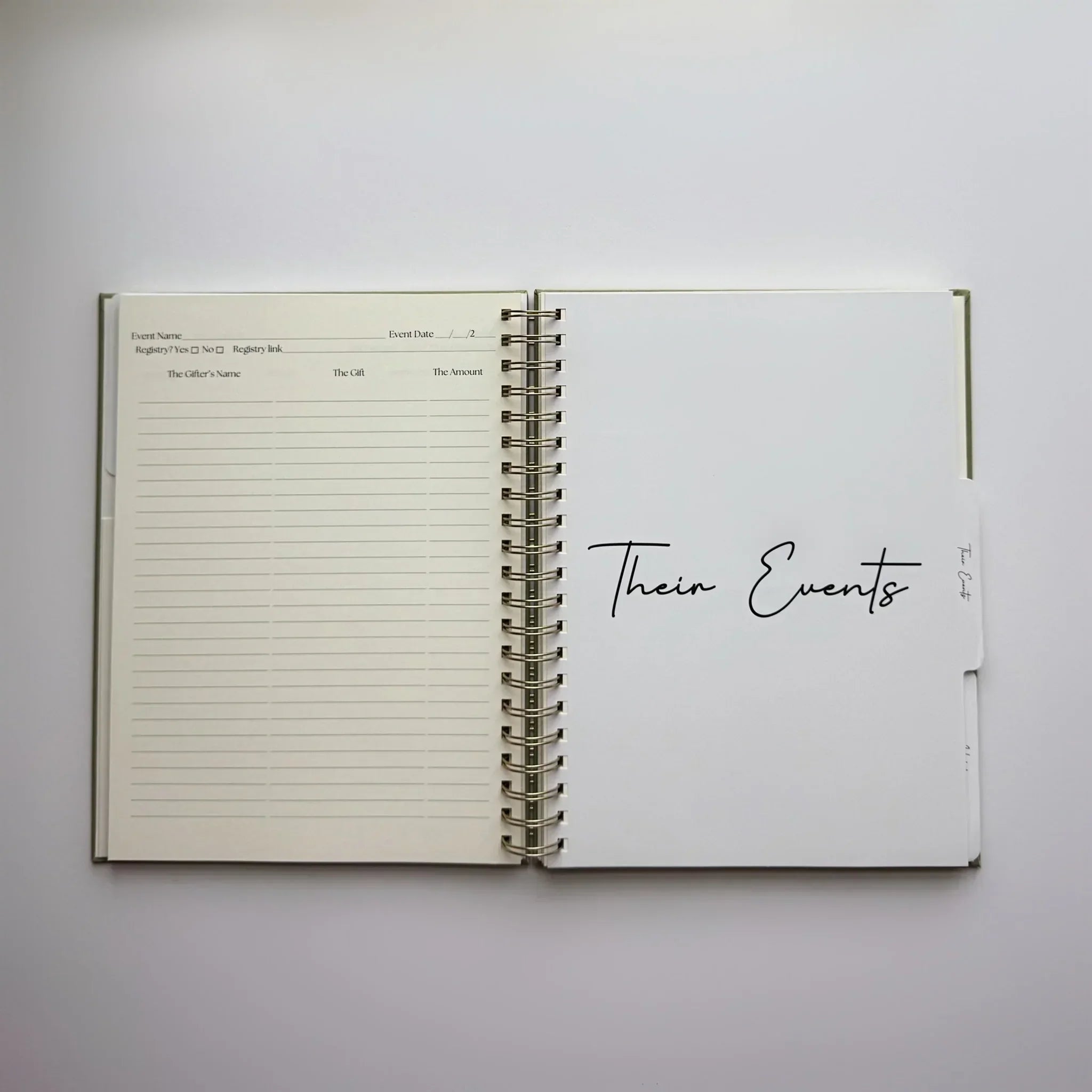 The Gift Tracker — Sage Green